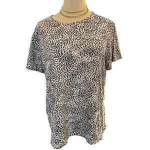 Athleta Organic Daily Animal Print T-Shirt 1X